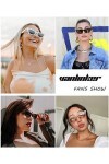 VANLINKER Lunettes de soleil polarisées petites lunettes de soleil tendance œil de chat pour femmes rétro minuscules lunettes