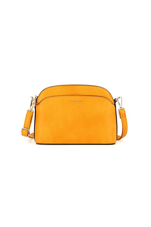 flora & co - Petit Sac Bandoulière Arrondi Femme - Sac à Main Multi-poches Porté Epaule Silimicuir Souple - Besace Sacoche Me