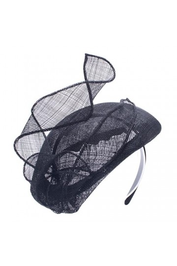 Lawliet Teardrop T442 Bibi en sinamay pour femme, Noir , taille unique