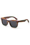 Lunettes de soleil femme Plage anti-UV de couleur lunettes de soleil en bois cadre femmes hommes multicolores soleil lunettes