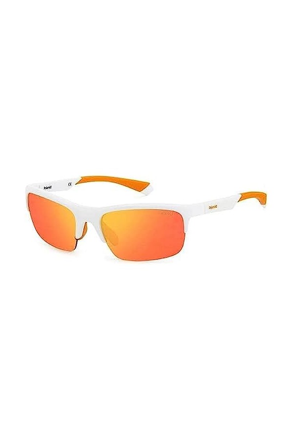 Polarois Sport PLD 7042/s Sunglasses, 0ZE/OZ White Yellow, L Unisex