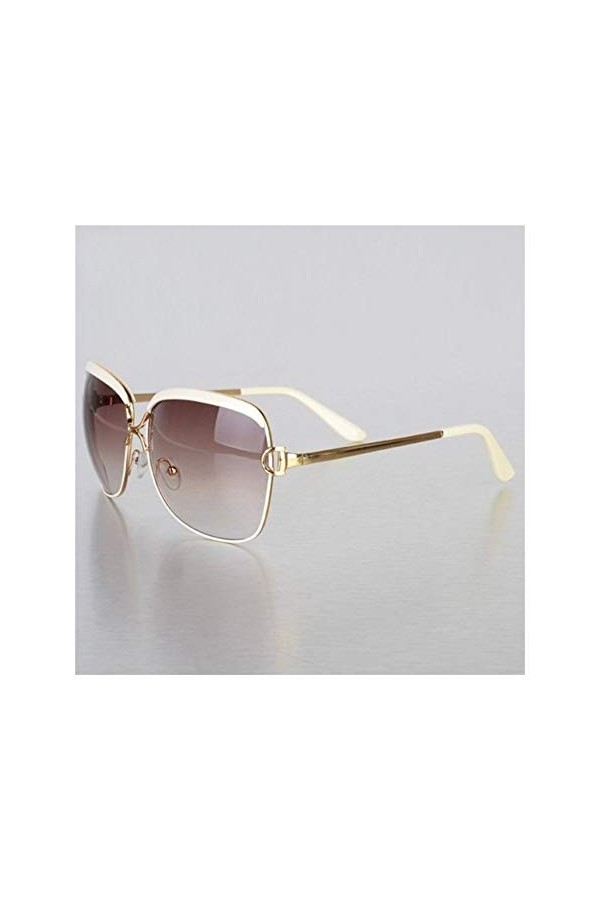 AUSUB Lunettes de soleil femme Femmes populaire Cadre de luxe Shades Lunettes de soleil Lunettes de soleil mode Couleur : Br