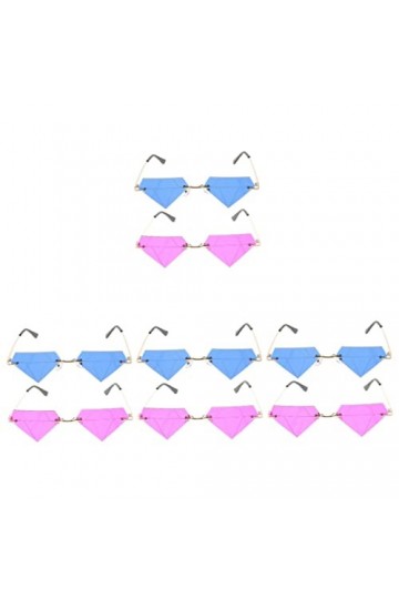 Abaodam 8 Pièces Lunettes De Diamant Lunettes De Soleil Tendance Pour Femmes Lunettes De Soleil Triangle à Diamants Lunettes 