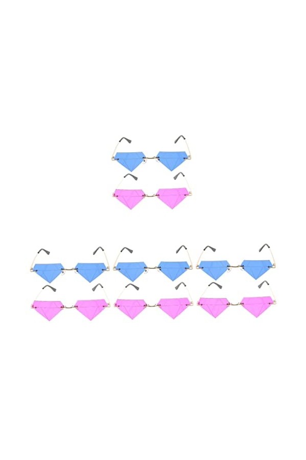 Abaodam 8 Pièces Lunettes De Diamant Lunettes De Soleil Tendance Pour Femmes Lunettes De Soleil Triangle à Diamants Lunettes 