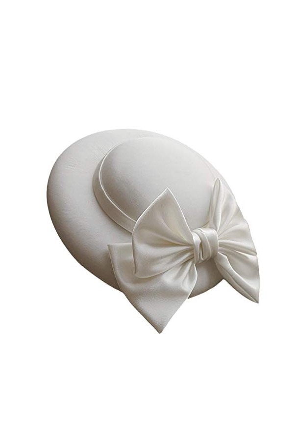 SOIMISS Chapeaux de thé bibi pour femme Chapeau pilulier vintage pour femme, Noir , M