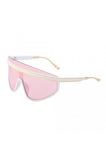 Lunettes De Soleil Une Pièce Femmes Lunettes De Soleil Surdimensionnées pour Hommes Lunettes Vintage sans Monture Femme Lente