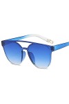 XINGYU Femmes Lunettes de Soleil Plates Lunettes de Soleil Lunettes Candy Color Mirror UV400 Blue