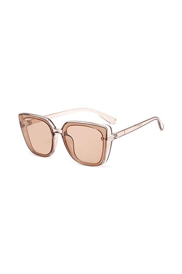 XINGYU Lunettes de Soleil carrées surdimensionnées Vintage Femmes œil de Chat rétro Cadre Noir Hommes Lunettes de Soleil pour