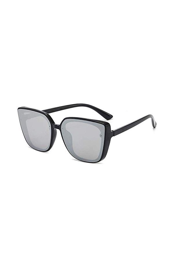 XINGYU Lunettes de Soleil carrées surdimensionnées Vintage Femmes œil de Chat rétro Cadre Noir Hommes Lunettes de Soleil pour