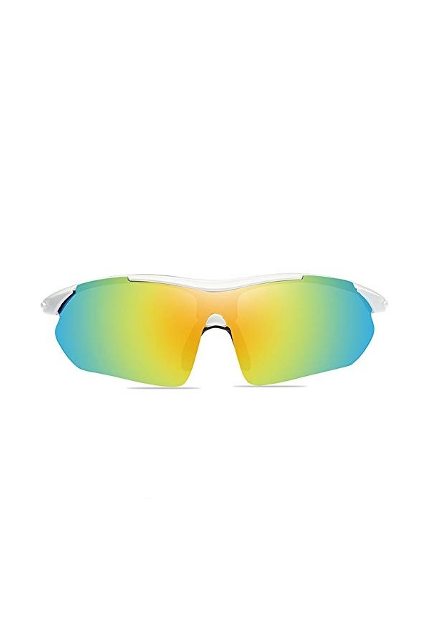 Raxinbang Lunettes de Soleil Lunettes De Soleil UV400 Multicolores Bleu/Blanc for Hommes Et Femmes avec Les Mêmes Lunettes De