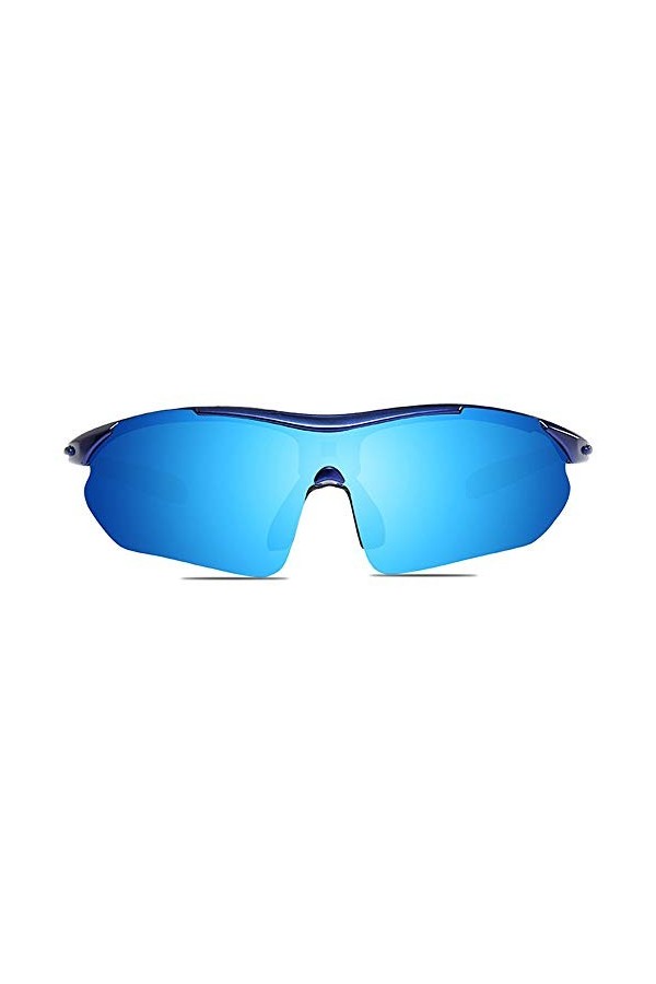 Raxinbang Lunettes de Soleil Lunettes De Soleil UV400 Multicolores Bleu/Blanc for Hommes Et Femmes avec Les Mêmes Lunettes De