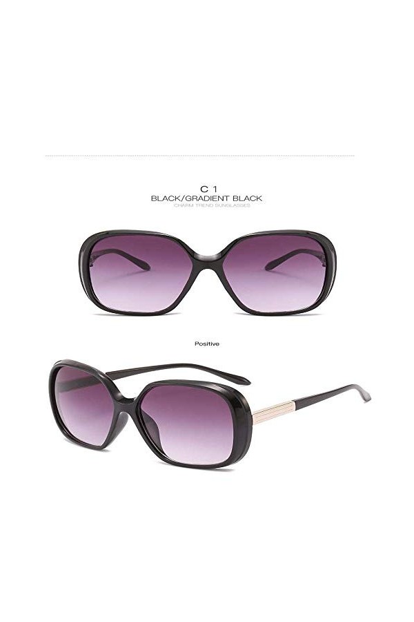 XINGYU Lunettes De Soleil Grand Cadre Femmes Gradient Lens Voyage Lunettes De Soleil Uv400 comme Multicolore Bleu