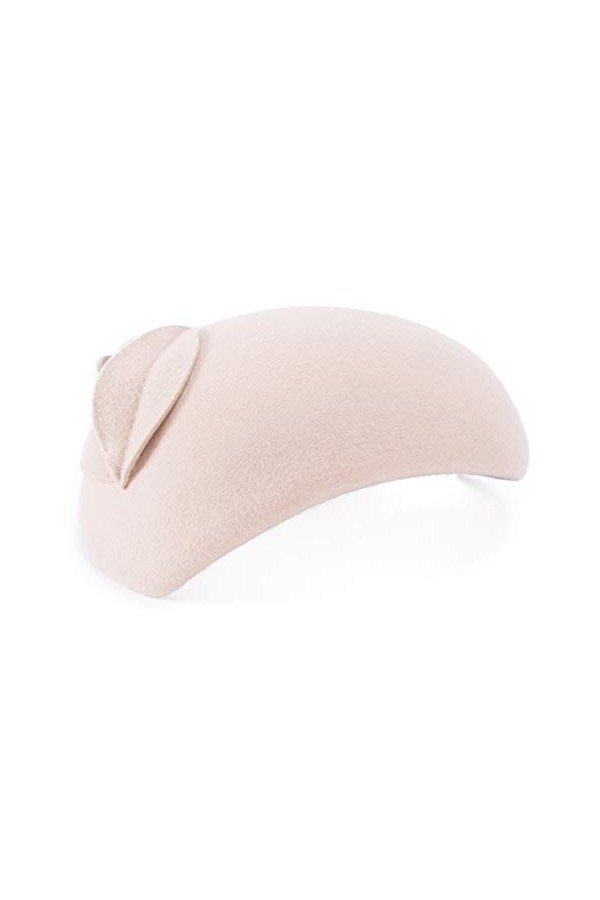 Lawliet A574 Chapeau bibi en feutre de laine pour femme Motif floral, bleu marine