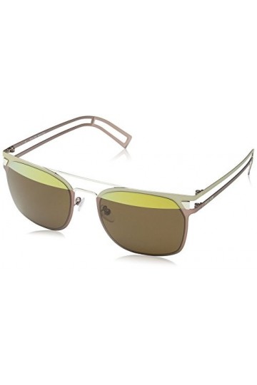 Police - Lunette de soleil S8958 Neymar Jr 4 Rectangulaire, CHAMPAGNE & BRONZE FRAME/GOLD MIRROR BROWN SPLIT LENS