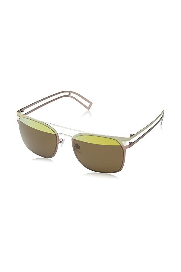 Police - Lunette de soleil S8958 Neymar Jr 4 Rectangulaire, CHAMPAGNE & BRONZE FRAME/GOLD MIRROR BROWN SPLIT LENS
