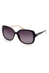 Skechers Se6126 Lunettes de Soleil, Noir Brillant, 58 Femme