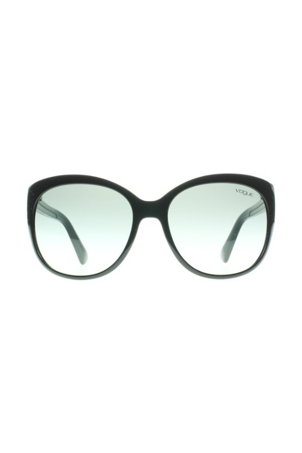 Vogue Womens 2728 Black Frame/Brown Gradient Lens Plastic Sunglasses