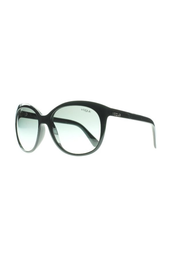 Vogue Womens 2728 Black Frame/Brown Gradient Lens Plastic Sunglasses