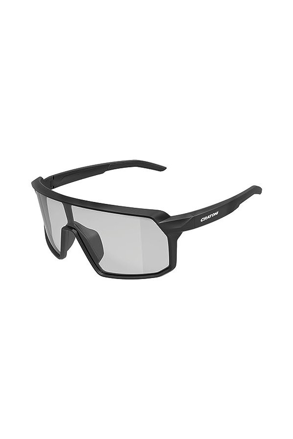 Cratoni Skyvision Lunettes de Soleil Unisexe, Noir Mat, Taille Unique