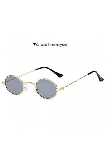 XINGYU Vintage Petites Lunettes de Soleil ovales Femmes Hommes rétro métal Cadre Rouge Gris lentille Ronde Vintage Lunettes d