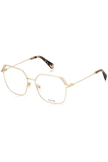 Police Vpld24 Lunettes de Soleil, Or Rose Brillant/Ivoire Shiny Rose Gold W/Ivory Parts, 55 Femme