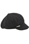 Bonnet avec visière Jersey | Menaggio Baloon Baker Boy cap | Poche |, Noir , Taille Unique