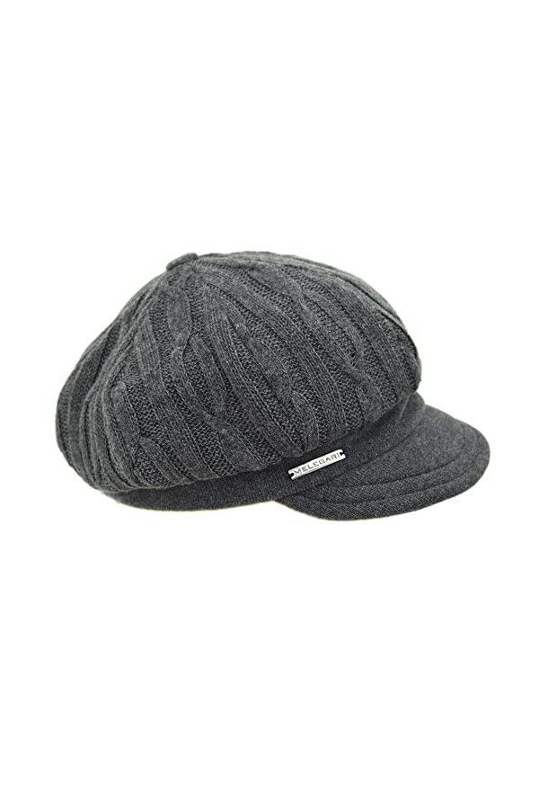 Bonnet avec visière Jersey | Menaggio Baloon Baker Boy cap | Poche |, Noir , Taille Unique