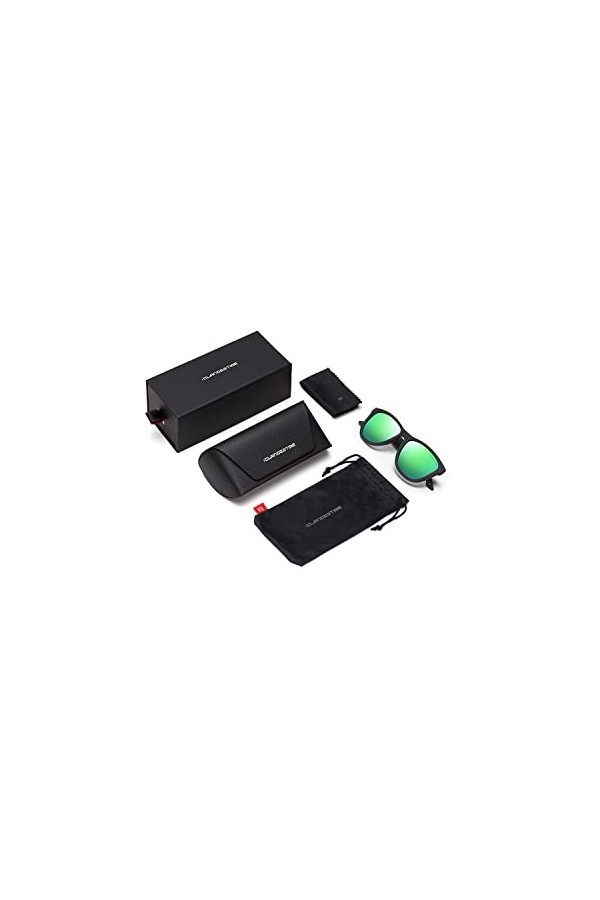 CLANDESTINE Model Matte Black Green by Sanyo Gutierrez - Lunettes de soleil Nylon HD homme & femme