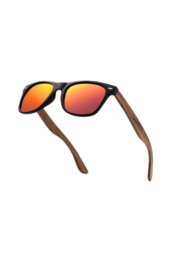 KCHYCV Noyer Hommes Miroir Lunettes de Soleil Lunettes Accessoires Lunettes de Soleil Femmes Hommes Femmes masquage Lunettes 