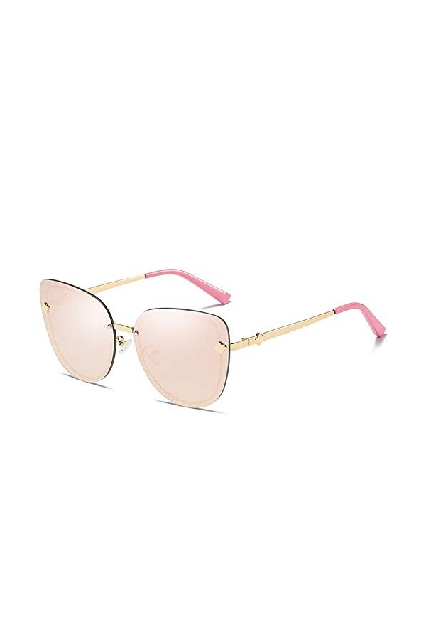 Heqianqian Femme Lunettes de Soleil Vintage Lunettes de Soleil polarisées surdimensionnées pour Femmes pour la Conduite Sport