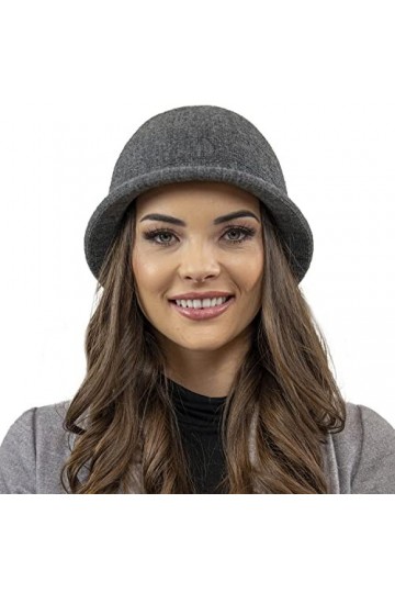 VIVISENCE Chapeau Classique Et Élégant 7044, Gris Foncé,UNI