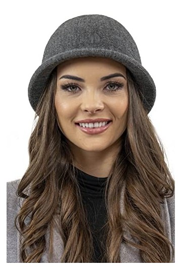 VIVISENCE Chapeau Classique Et Élégant 7044, Gris Foncé,UNI