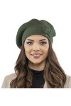 VIVISENCE Femme Béret Classique Et Élégant 7006, Fabriqué en UE, Vert,UNI