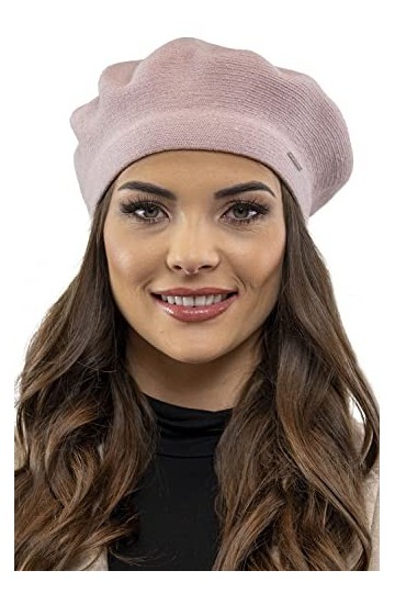 VIVISENCE Femme Béret Classique Et Élégant 7005, Fabriqué en UE, Rose,UNI