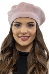 VIVISENCE Femme Béret Classique Et Élégant 7005, Fabriqué en UE, Rose,UNI