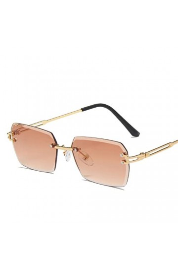 Générique Petit cadre à la mode sans cadre en métal décoratif hommes et femmes lunettes de soleil de vacances en plein air