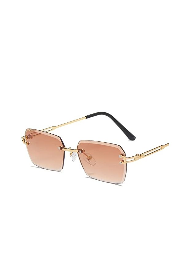 Générique Petit cadre à la mode sans cadre en métal décoratif hommes et femmes lunettes de soleil de vacances en plein air