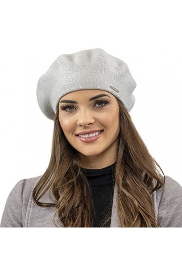 VIVISENCE Béret Classique Et À La Mode 7047, Gris Clair,UNI