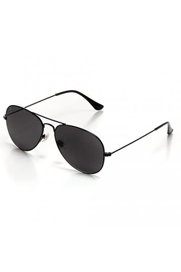 isheep lunette de soleil homme et Femme Premium Lunette de Soleil Cadre Métallique avec UV400 SIS-22-BK Noir 