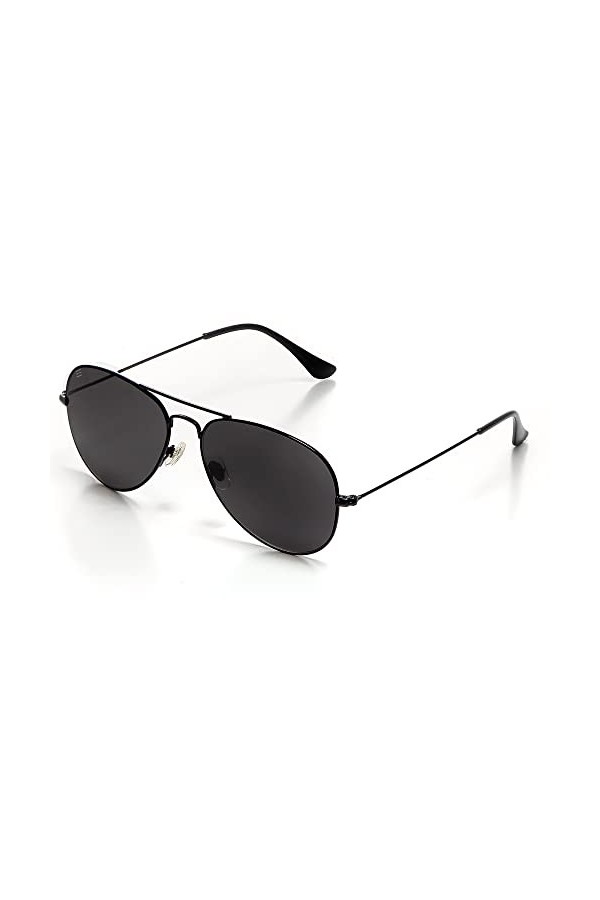 isheep lunette de soleil homme et Femme Premium Lunette de Soleil Cadre Métallique avec UV400 SIS-22-BK Noir 