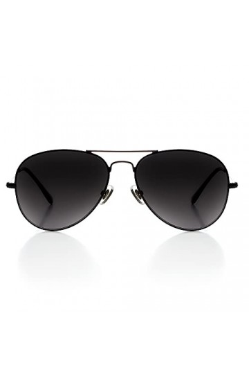 isheep lunette de soleil homme et Femme Premium Lunette de Soleil Cadre Métallique avec UV400 SIS-22-BK Noir 
