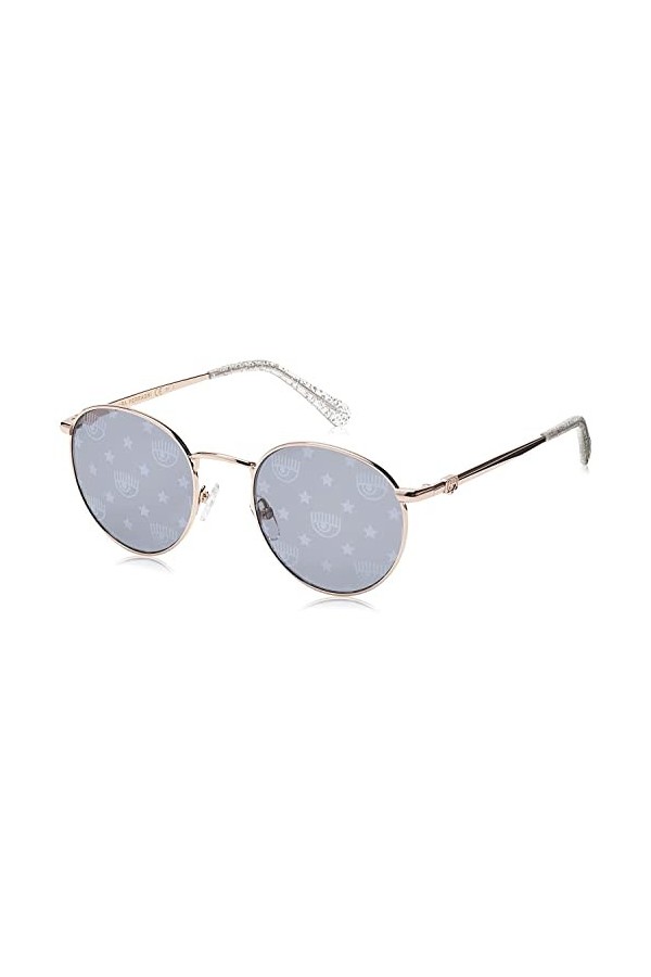 CHIARA FERRAGNI CF 1002/S Lunettes de Soleil, Doré, Cristal, 50 Femme