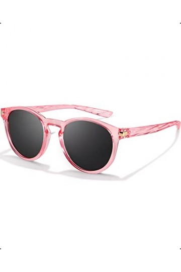 LVIOE Lunettes de soleil polarisées pour femme Protection UV400, rose