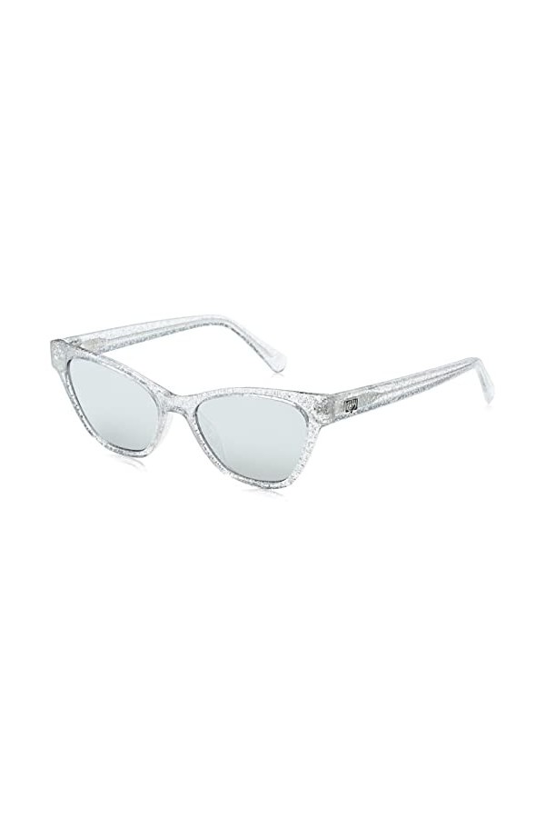 CHIARA FERRAGNI CF 1020/S Lunettes de Soleil, Argenté Paillettes, 52 Femme