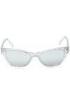 CHIARA FERRAGNI CF 1020/S Lunettes de Soleil, Argenté Paillettes, 52 Femme
