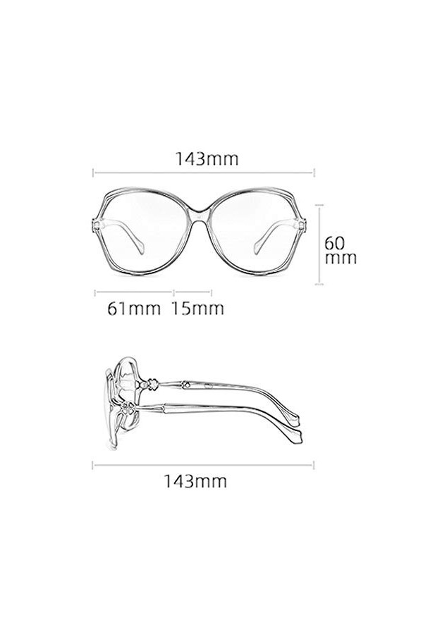 TYJA Lunettes De Soleil Polarisées, Protection UV pour Femmes Grand Cadre Lunettes en Strass Incrustées, Conduite Lunettes De