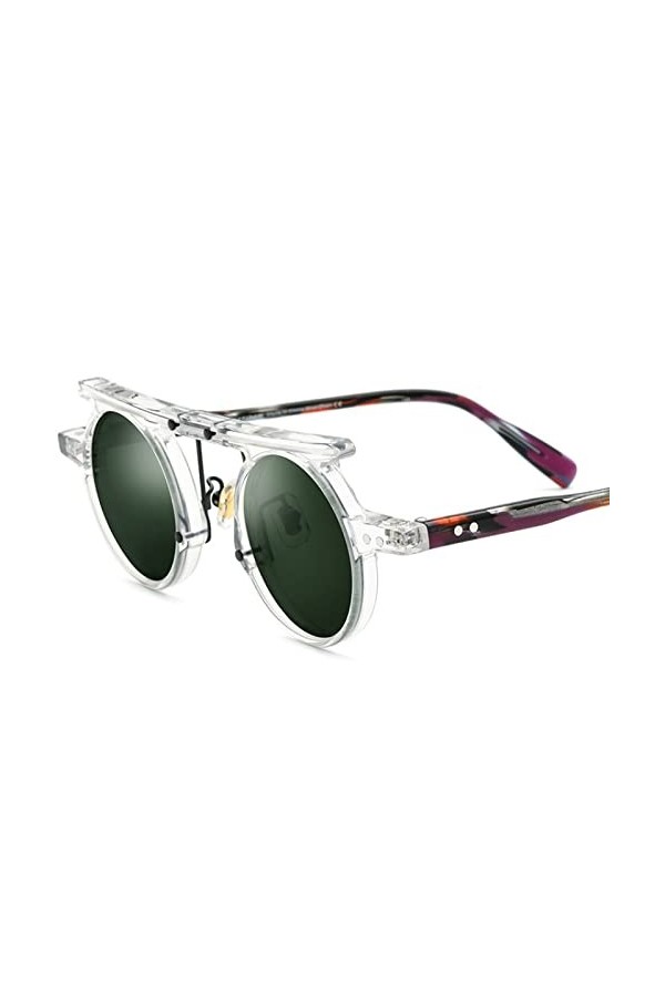 LADRENTDU Lunette De Soleil Homme Lunettes De Soleil Femme Lunettes De Soleil Polarisées À Plaque Lunettes De Soleil Unisexes