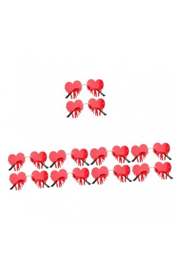 GALPADA 10 Pièces Lunettes De Soleil Larmes Damour Lunettes De Fête De Nouveauté Lunettes De Soleil De Quai Pour Femmes Lune