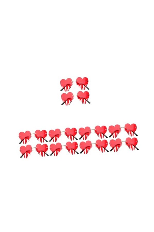 GALPADA 10 Pièces Lunettes De Soleil Larmes Damour Lunettes De Fête De Nouveauté Lunettes De Soleil De Quai Pour Femmes Lune