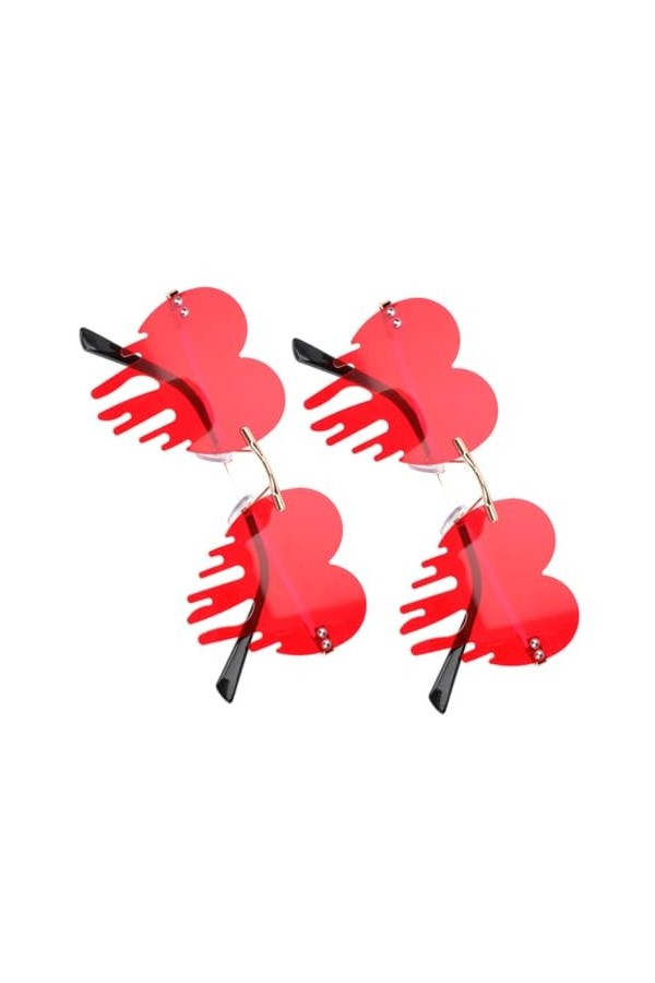 GALPADA 10 Pièces Lunettes De Soleil Larmes Damour Lunettes De Fête De Nouveauté Lunettes De Soleil De Quai Pour Femmes Lune